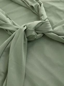Vert olive - Robe longue de demoiselle d’honneur multicolore en jersey pour invitée de mariage