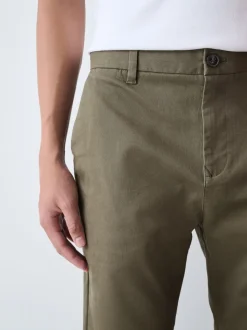 Vert olive - Slim Fit (Slim Fit) - Pantalon chino stretch