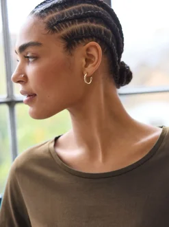 Vert olive - T-shirt à manches longues de cou d'équipage