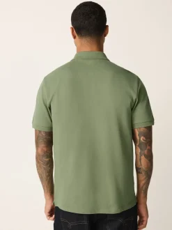 Vert olive clair - Ajustement régulier - Polo Manches courtes Pique