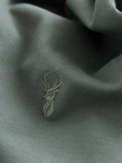 VERT SAUGE - Ajustement régulier - Polo Manches courtes Pique