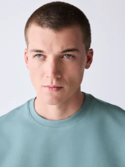 VERT SAUGE - T-shirt épais doux au toucher élégant