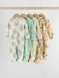 Vert sauge imprimé floral - Combinaisons de sommeil pour bébé 5 Pack (0mois-2ans)