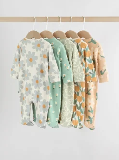 Vert sauge imprimé floral - Combinaisons de sommeil pour bébé 5 Pack (0mois-2ans)