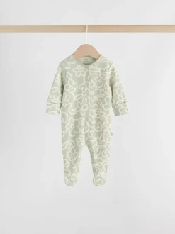 Vert sauge imprimé floral - Combinaisons de sommeil pour bébé 5 Pack (0mois-2ans)