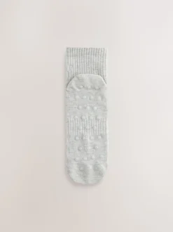 Vert sauge/Crème/Gris - soi-même. Lot de 3 paires de chaussettes raccourcies à logo brodé à la cheville