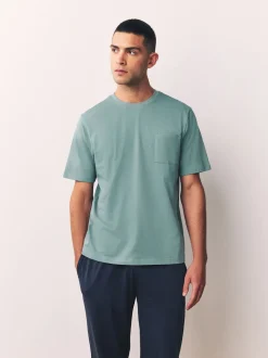 Vert sauge/gris ardoise - Ensemble de 2 pyjamas longs ouverts en jersey