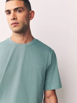 Vert sauge/gris ardoise - Ensemble de 2 pyjamas longs ouverts en jersey