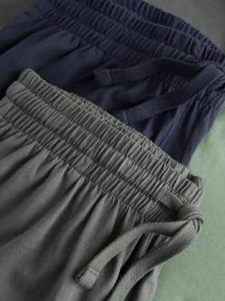 Vert sauge/gris ardoise - Lot de 2 pyjamas courts en jersey