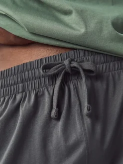 Vert sauge/gris ardoise - Lot de 2 pyjamas courts en jersey