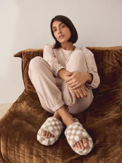 Vert/Blanc - Chaussons Curseur à carreaux