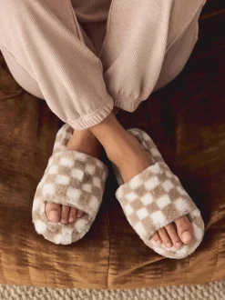 Vert/Blanc - Chaussons Curseur à carreaux