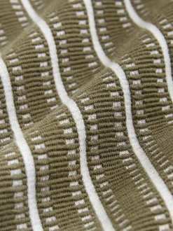 Vert/Blanc - Polos à quart de tour Vertical Rayure