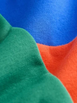 Vert/Bleu color block - Ensemble sweat et Joggings zippé à Col cheminée (3mois-7ans)