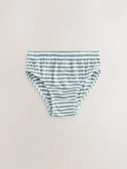 Vert/Écru Rayure - Paquet de slips 5 (1.5-16ans)