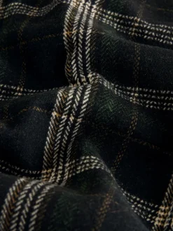 Vert/Noir - Jupe crayon brossée à carreaux