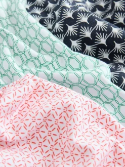 Vert/Rose/Marine géométriques - Polo en jersey Manches courtes 3 Pack