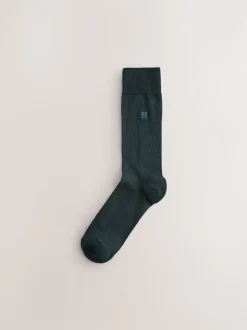 Vert/Rouge/Bleu - Lot de 8 - Chaussettes fraîches brodées durables