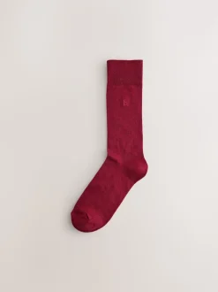 Vert/Rouge/Bleu - Lot de 8 - Chaussettes fraîches brodées durables