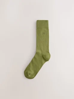 Vert/Rouge/Bleu - Lot de 8 - Chaussettes fraîches brodées durables