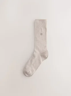 Vert/Rouge/Bleu - Lot de 8 - Chaussettes fraîches brodées durables