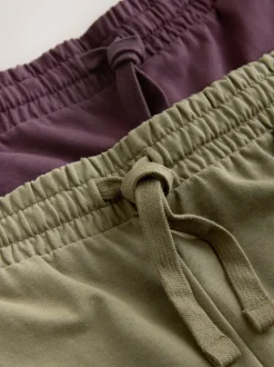 Vert/Violet - Lot de 2 shorts de jogging Loopback Soft Touch