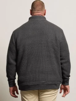 Veste BadRhino Big & Tall zippée en maille torsadée doublée de sherpa