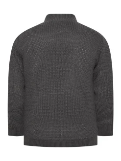 Veste BadRhino Big & Tall zippée en maille torsadée doublée de sherpa