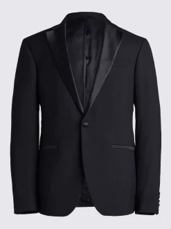 Veste de costume ajustée slim à revers crantés MOSS