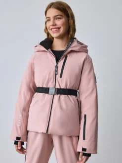 Veste de ski Baker by Ted Baker imperméable rose à ceinture