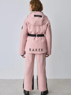 Veste de ski Baker by Ted Baker imperméable rose à ceinture