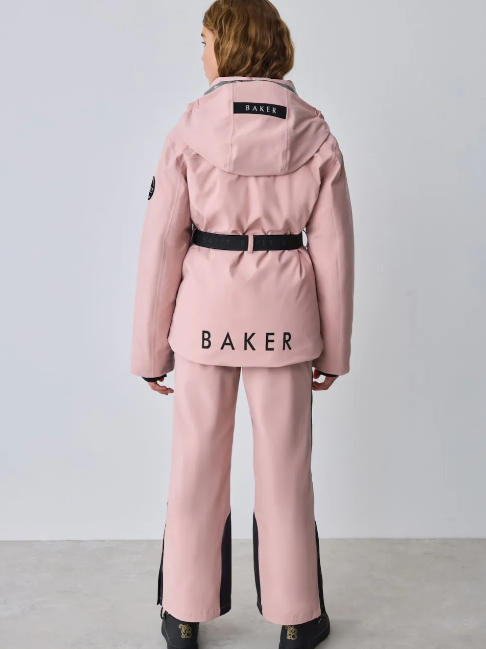 Veste de ski Baker by Ted Baker imperméable rose à ceinture