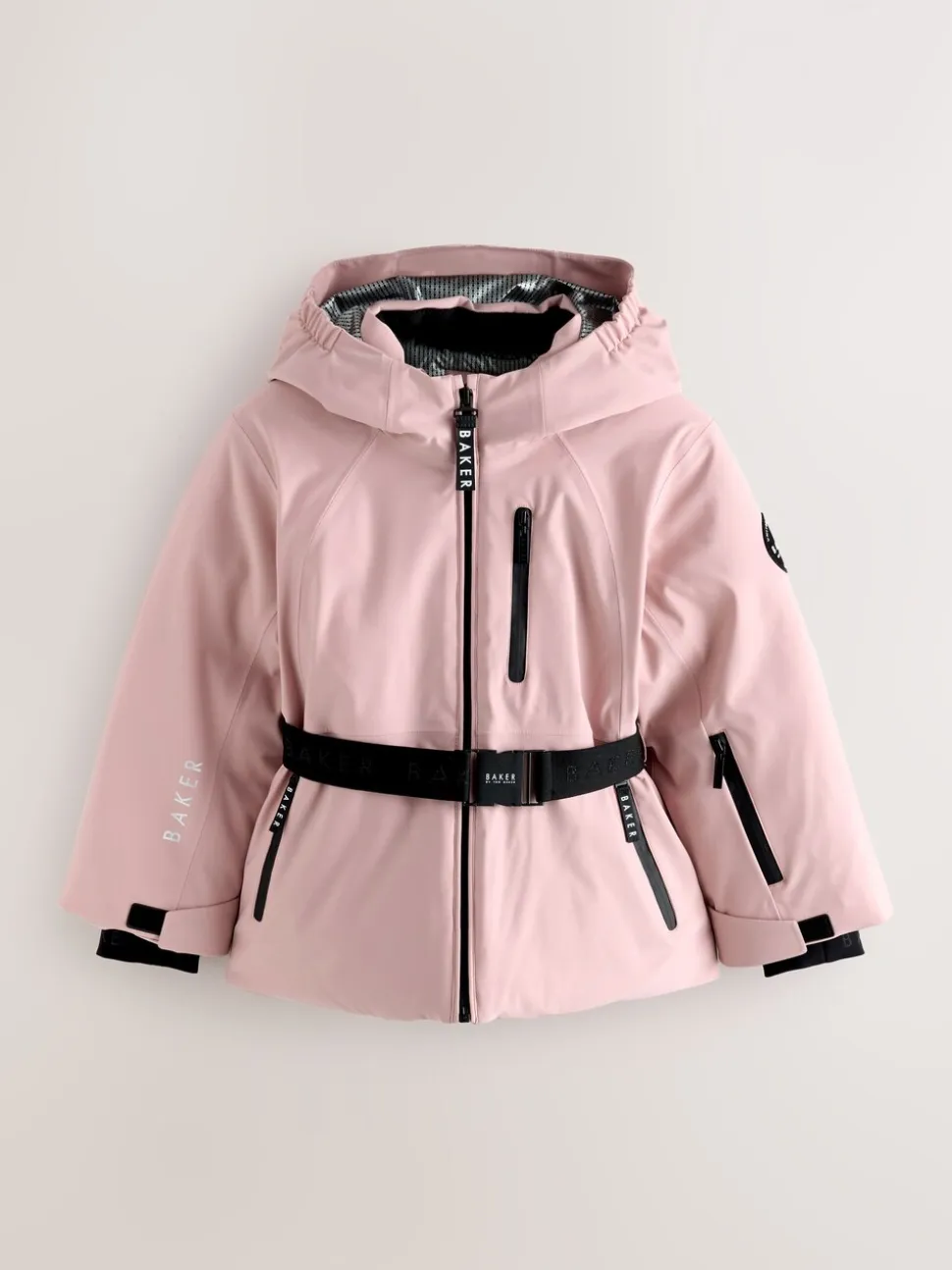 Veste de ski Baker by Ted Baker imperméable rose à ceinture