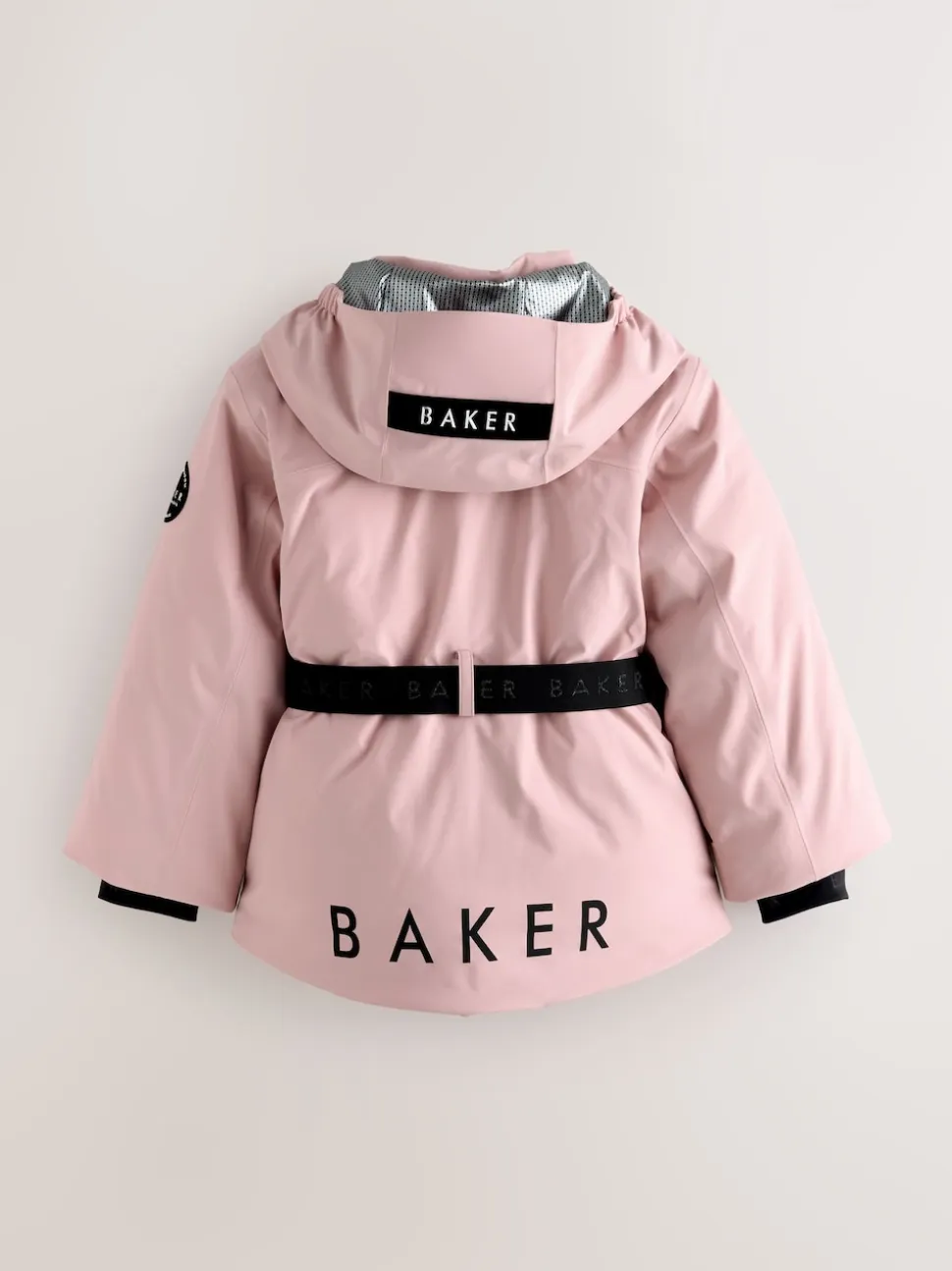 Veste de ski Baker by Ted Baker imperméable rose à ceinture