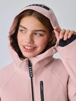 Veste de ski Baker by Ted Baker imperméable rose à ceinture