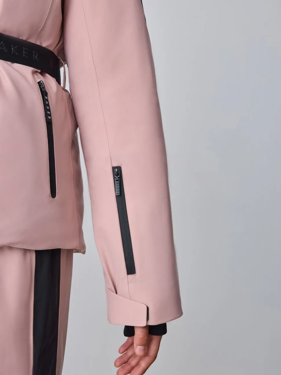 Veste de ski Baker by Ted Baker imperméable rose à ceinture