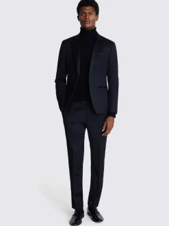 Veste de smoking Coupe ajustée à revers crantés