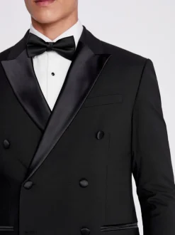 Veste de smoking MOSS Coupe ajustée Noir à double boutonnage