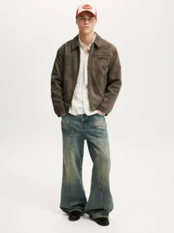 Veste Harrington Cotton On raccourcie en Faux daim