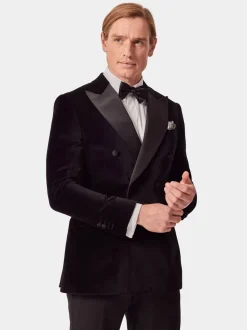 Veste Hawes & Curtis en velours uni noir