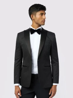 Veste Ted Baker Tailoring Diamond jacquard noire