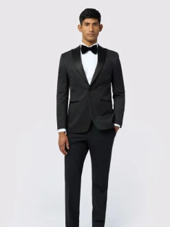 Veste Ted Baker Tailoring Diamond jacquard noire