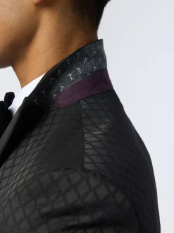 Veste Ted Baker Tailoring Diamond jacquard noire