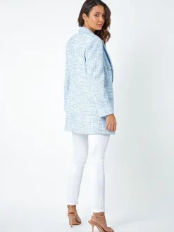 VesteRoman en boucle Carreaux texturée Blazer