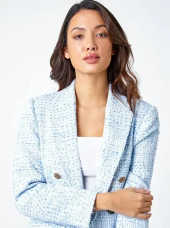 VesteRoman en boucle Carreaux texturée Blazer