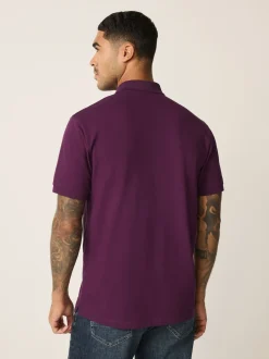 Violet - Ajustement régulier - Polo Manches courtes Pique