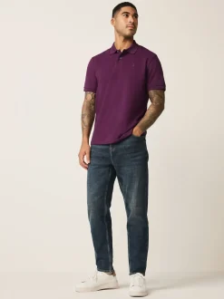 Violet - Ajustement régulier - Polo Manches courtes Pique