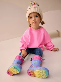 Violet - Bottes de pluie Personnage Thinsulate avec poignets doublés