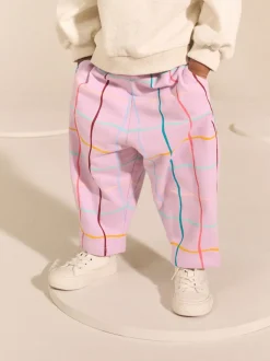 Violet À carreaux lilas - Pantalons Coupe ballon texturés (3mths-7yrs)