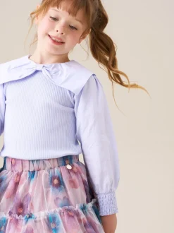 Violet - Chemisier Angel & Rocket Elise à manches longues avec col à nœud